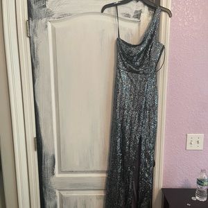 Beautiful one strap blue dress